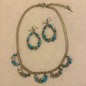 Aquamarina necklace & earrings